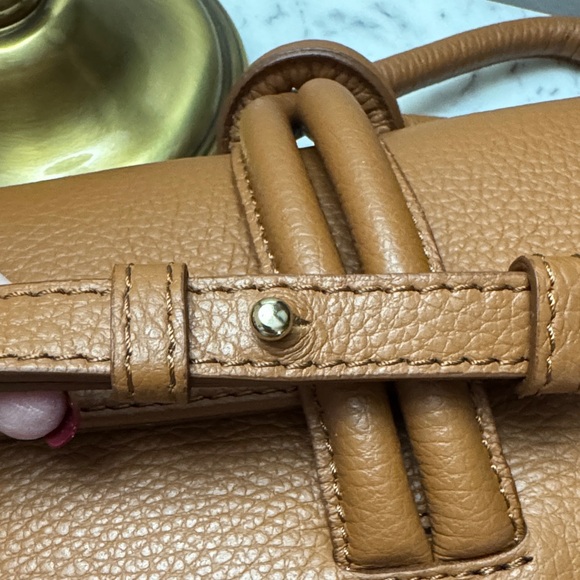 M. Gemi Tan Leather Francesca Convertible Crossbody NWOT - Picture 10 of 15